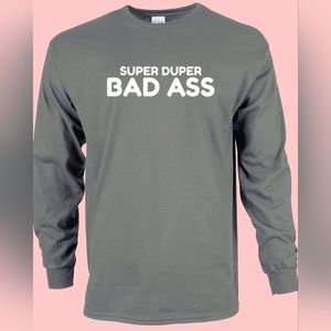 Long Sleeve Gray Shirt Graphic Tee